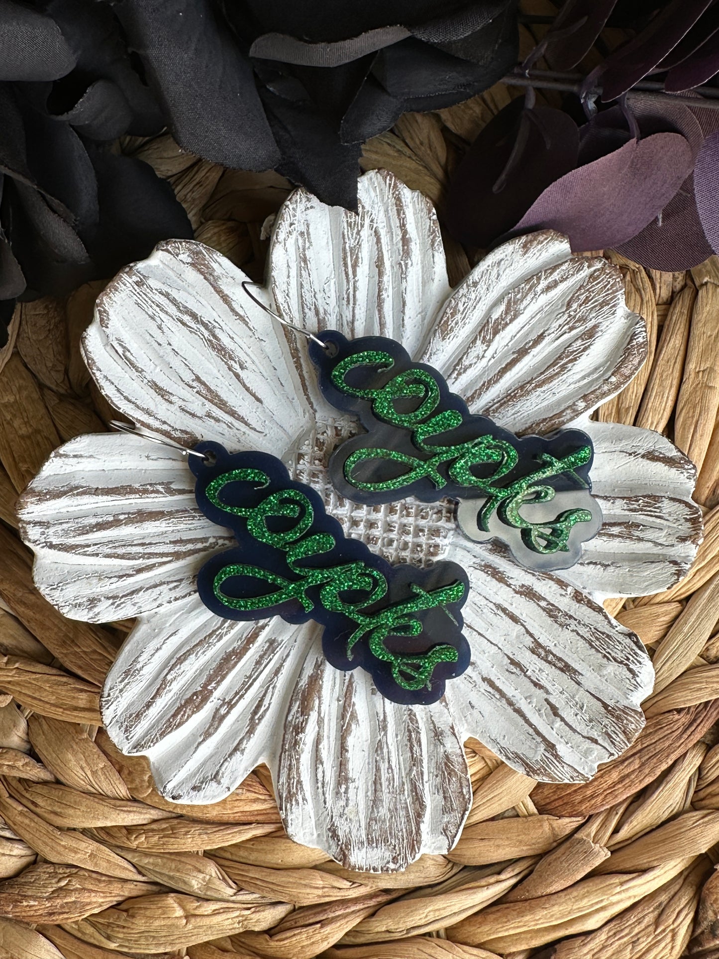 Coyotes Acrylic Earrings | Forest Creek Coyotes | Coyotes Spirit Wear | School Spirit | Forest Creek Middle