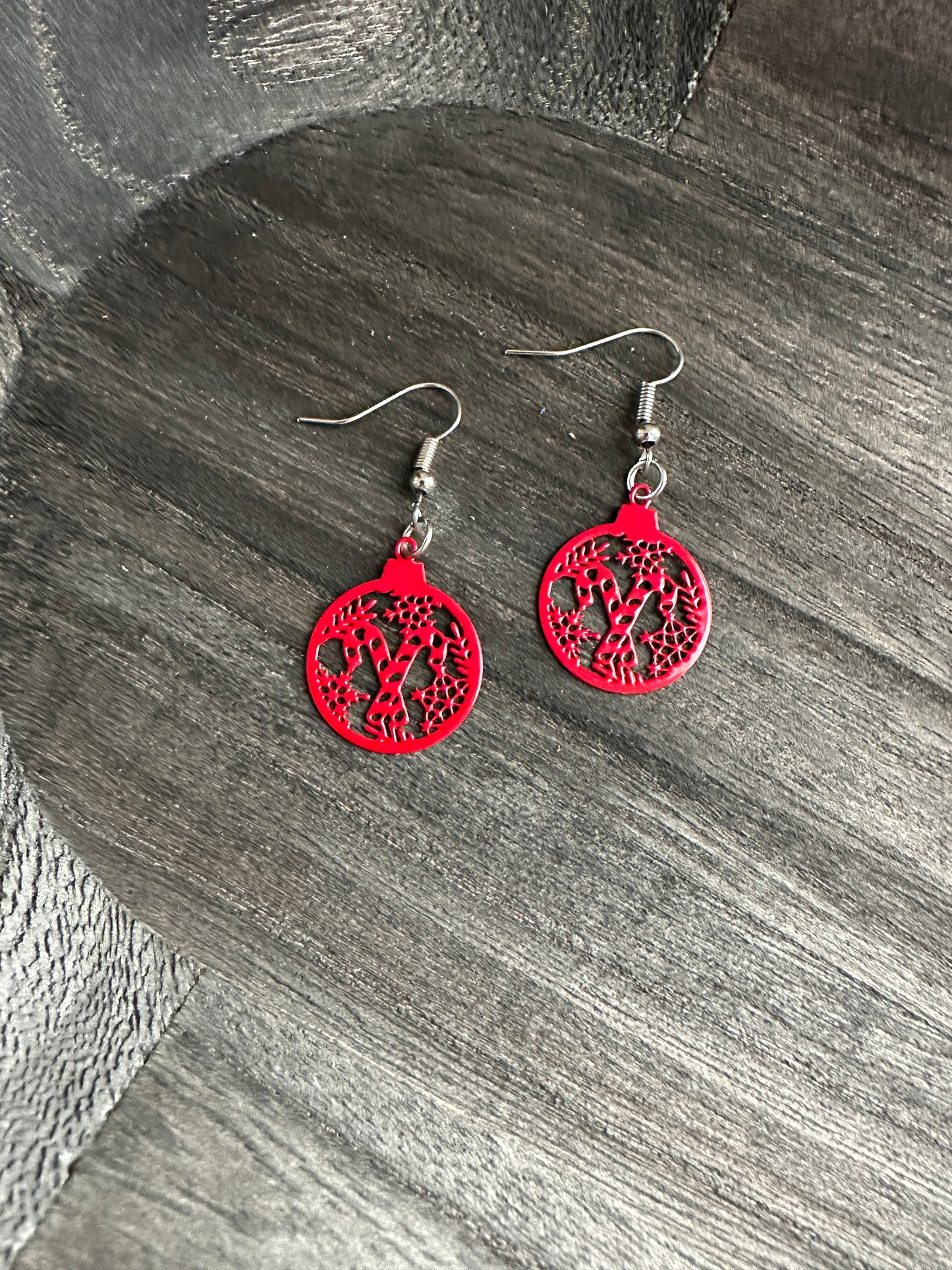 Red Candy Cane Ornament Dangles