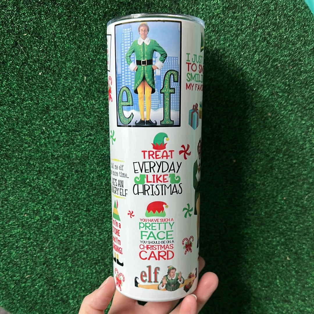 Elf Tumbler Christmas Tumbler Custom Tumbler Glitter Tumbler Christmas  Movie Tumbler Christmas Glitter Tumbler Christmas Gift 