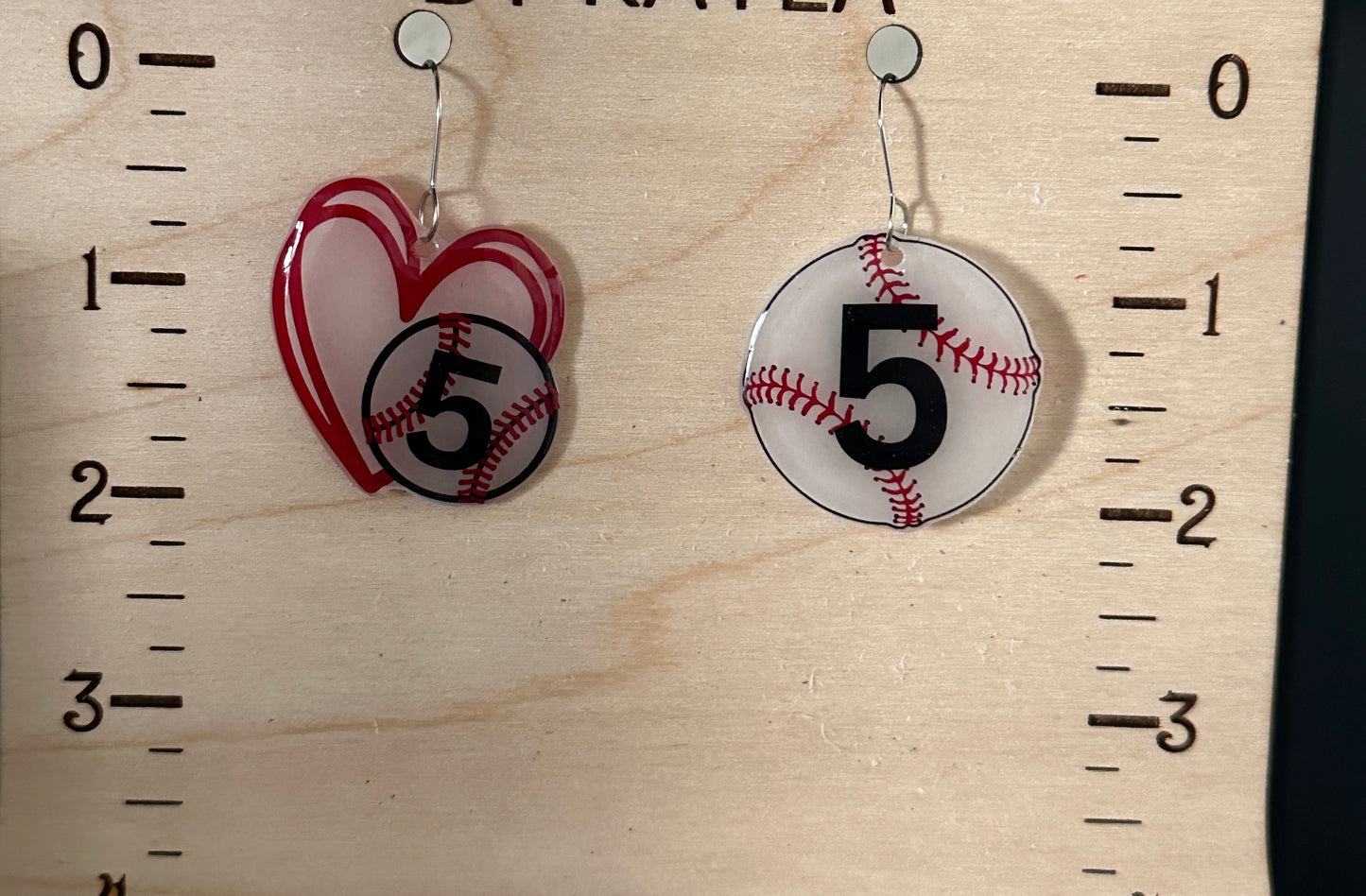 Personalized Baseball Earrings