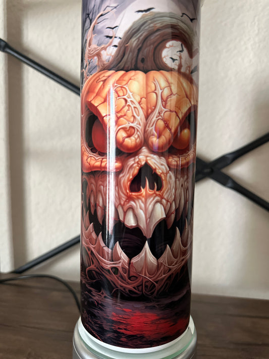 Creepy Jack-o-lantern 20oz Tumbler | Horror | Halloween Tumbler | Spooky Season