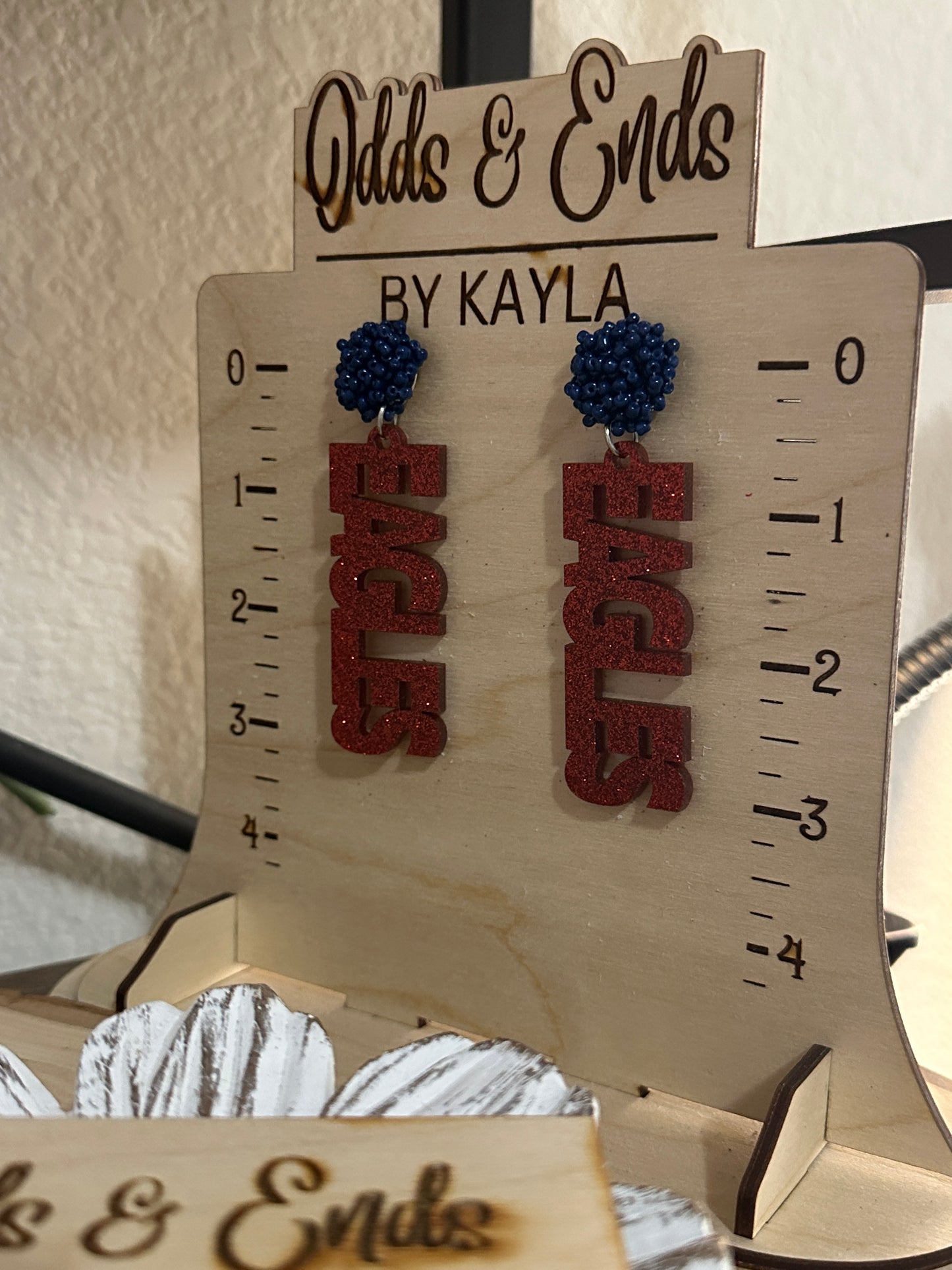 Eagles Acrylic Earrings | Elon Park | School Earrings