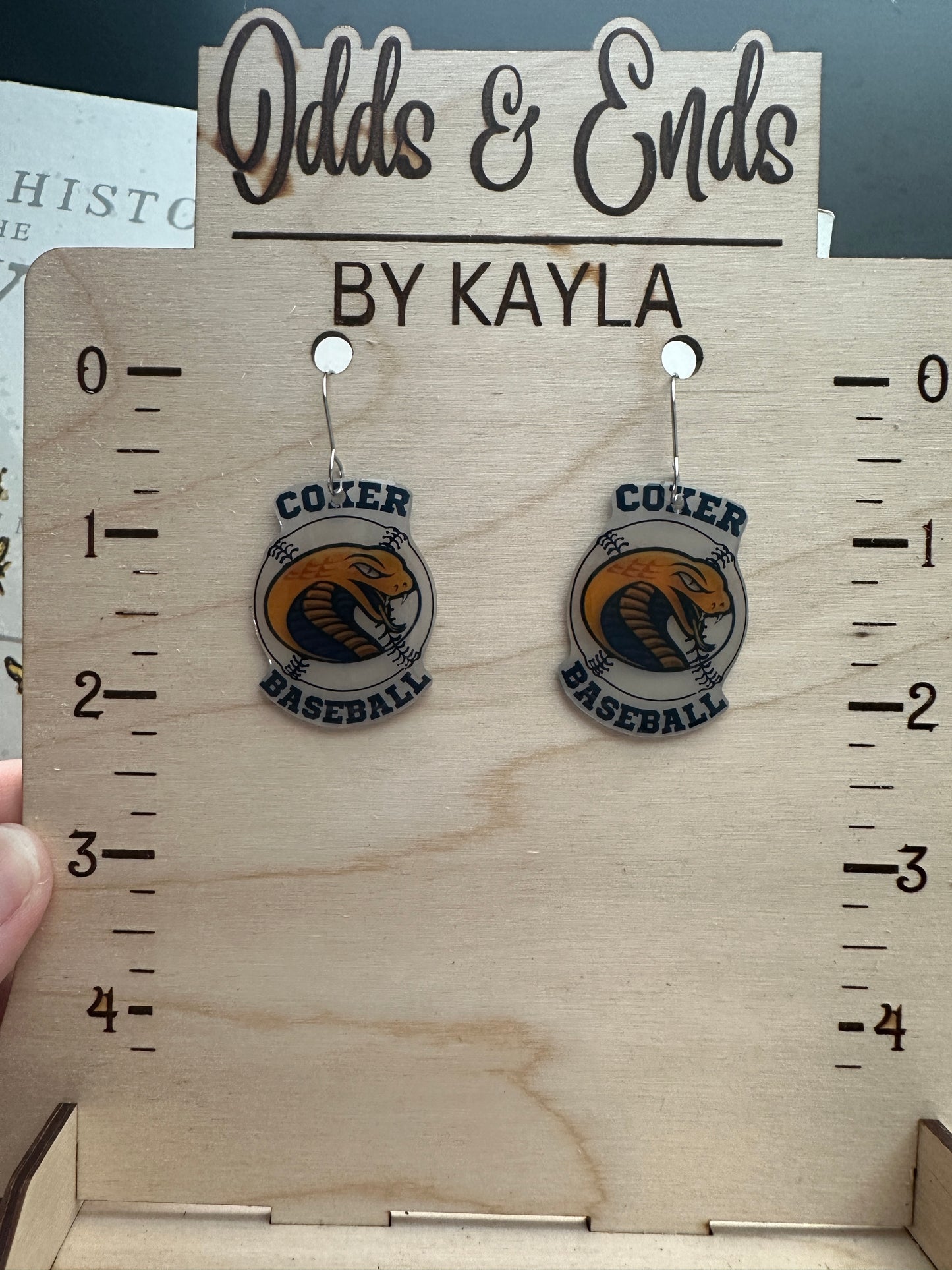 Coker Baseball Earrings