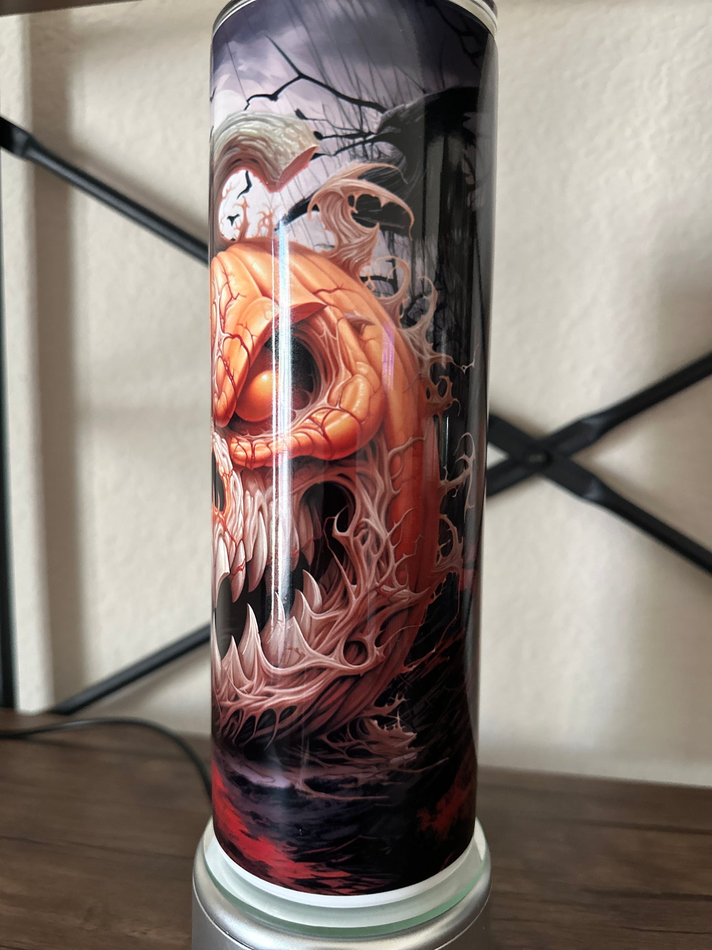 Creepy Jack-o-lantern 20oz Tumbler | Horror | Halloween Tumbler | Spooky Season