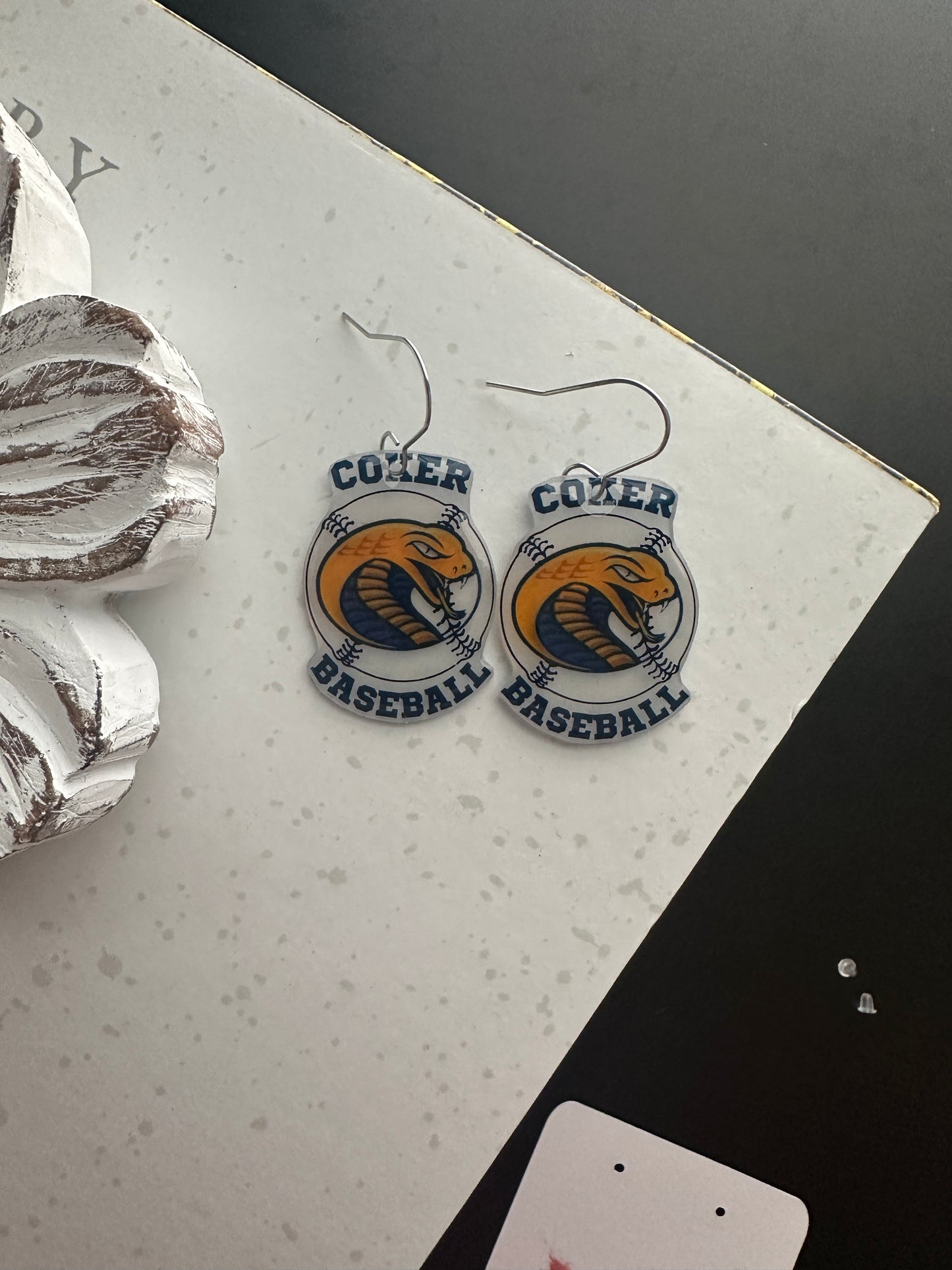 Coker Baseball Earrings