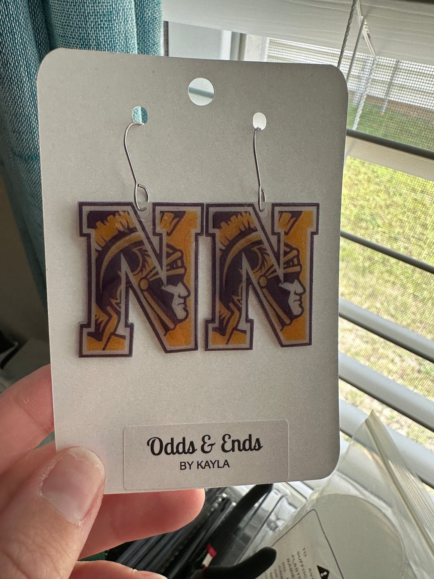 Northwestern Earrings | School Spirit | Northwestern | Rock Hill