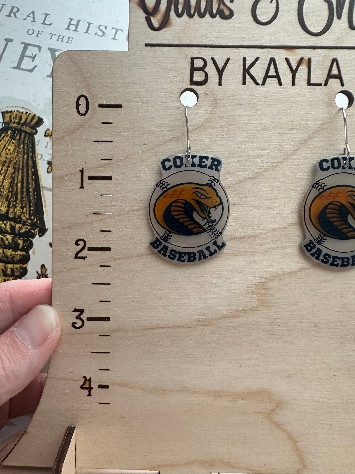 Coker Baseball Earrings