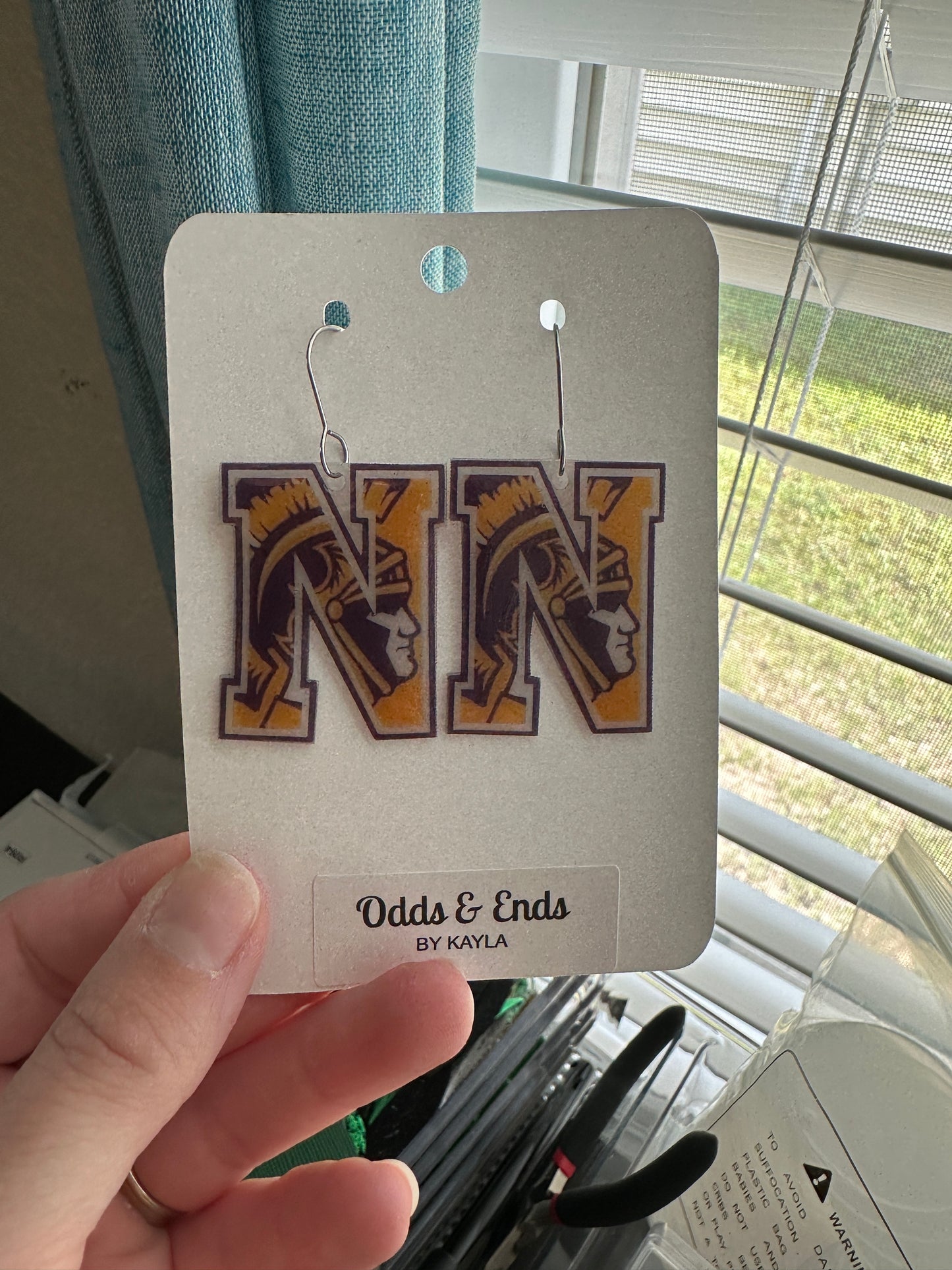 Northwestern Earrings | School Spirit | Northwestern | Rock Hill