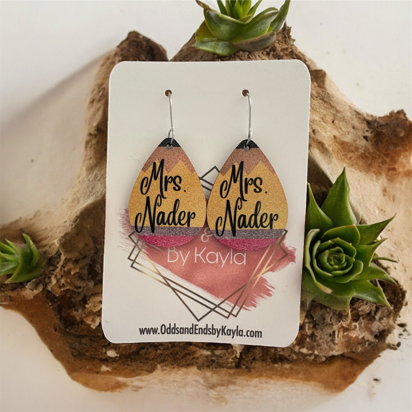 Glitter Pencil Earrings | Teacher Earrings | Personalized Teacher Earrings | Teacher Appreciation