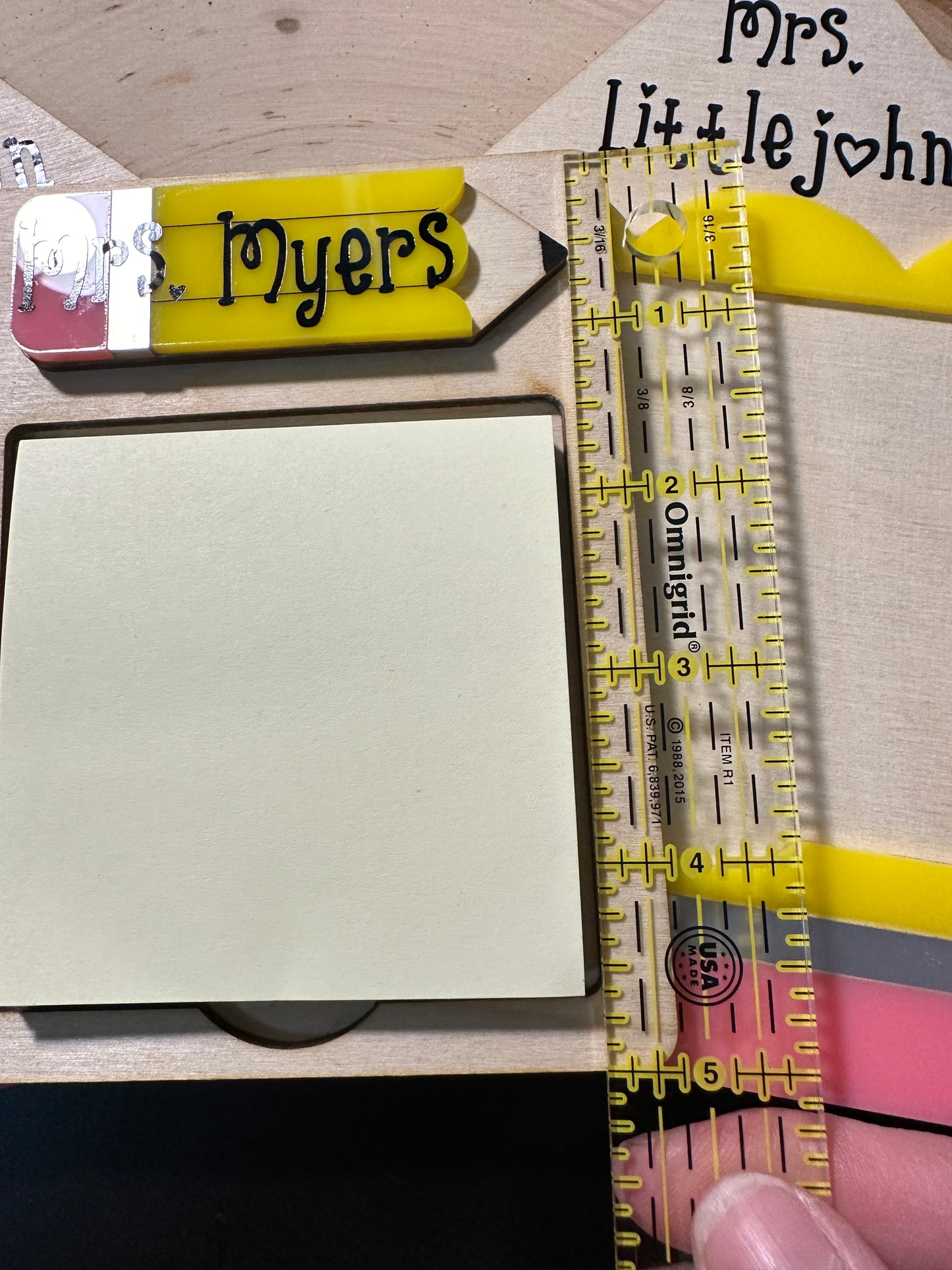 Post It Note Holder | Personalized | Teacher Supplies | Teacher Gifts | Back to School