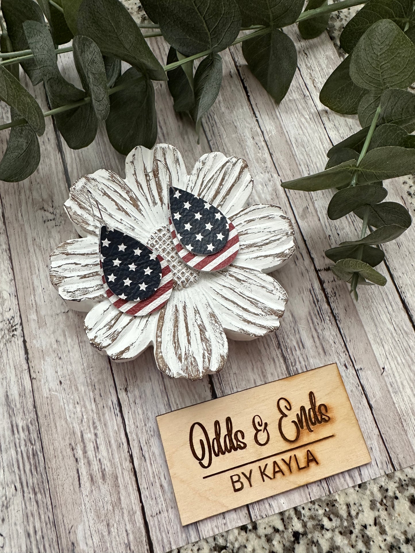 Stars & Stripes Double Teardrops | Patriotic | 4th of July