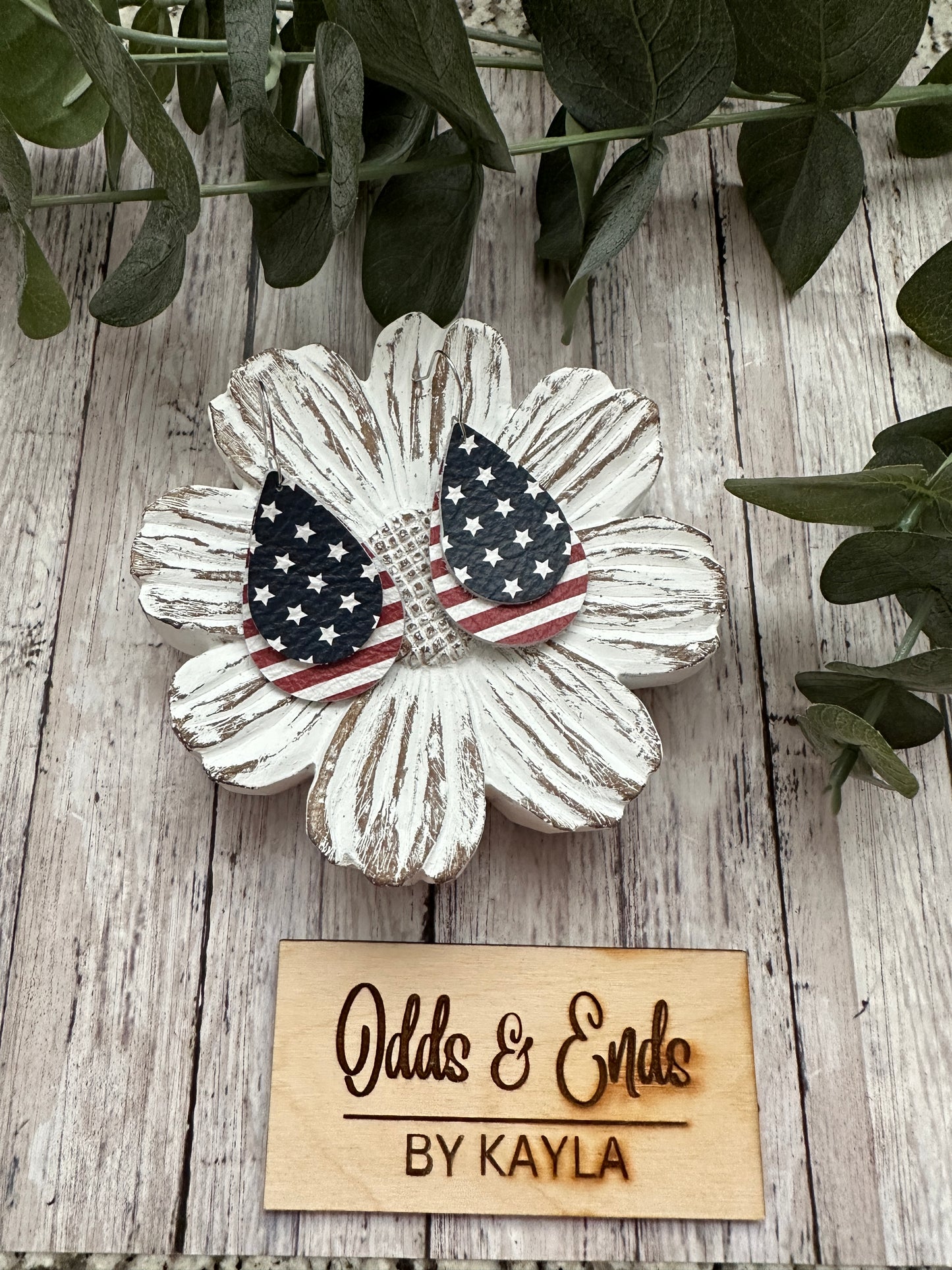 Stars & Stripes Double Teardrops | Patriotic | 4th of July