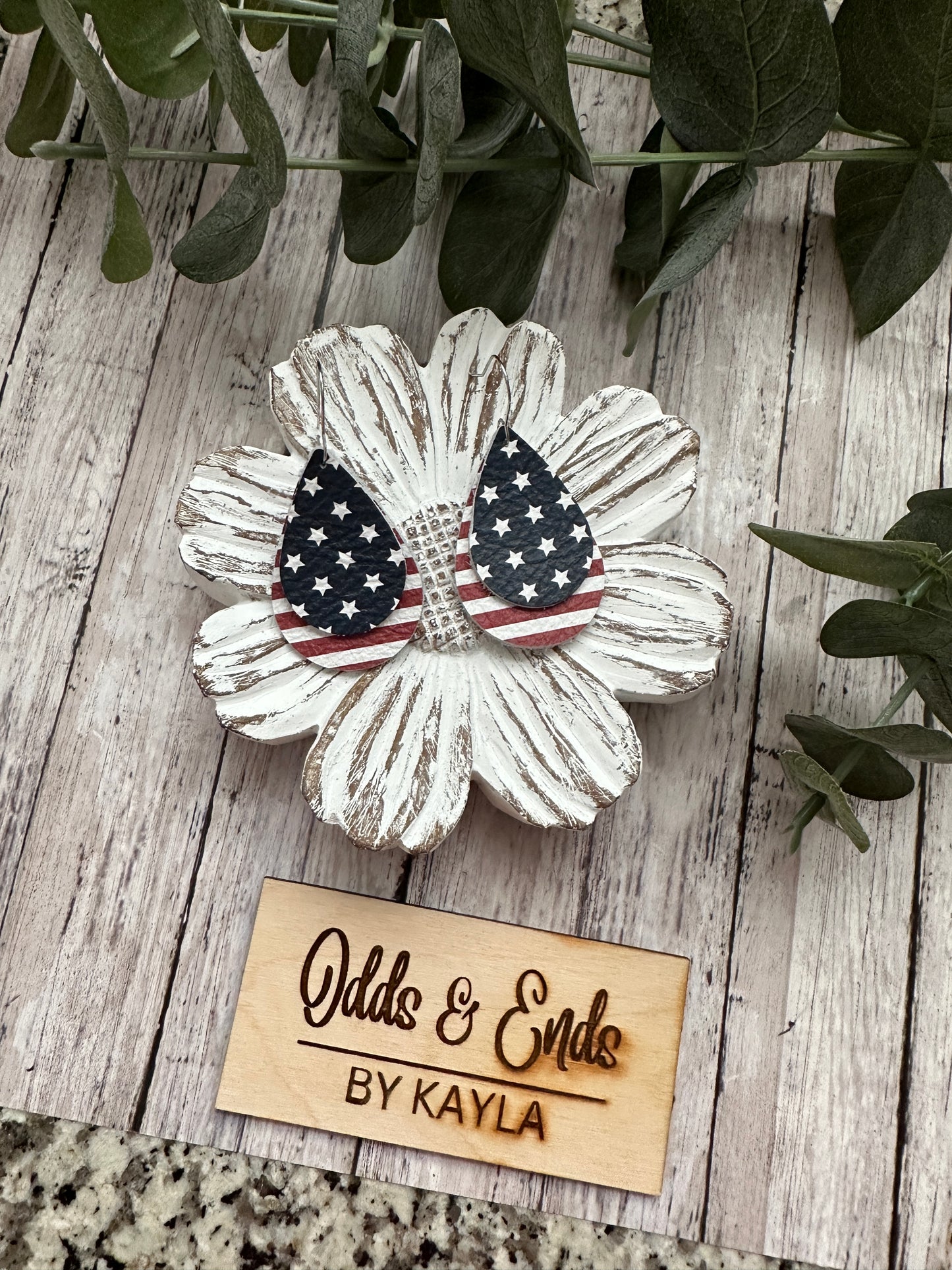 Stars & Stripes Double Teardrops | Patriotic | 4th of July