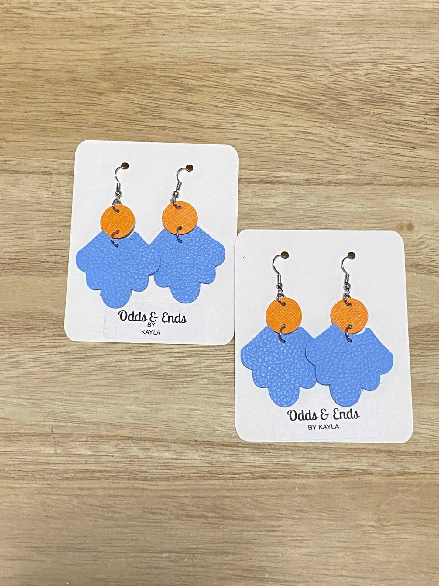 Custom School Spirit Scallop Dangles - Message me for color requests