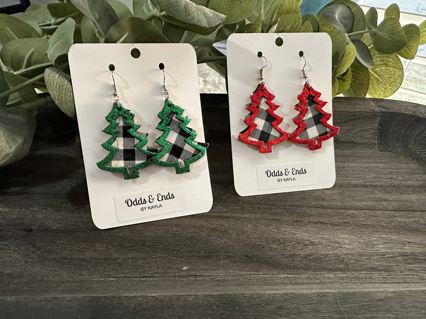 Buffalo Plaid Christmas Trees - Red or Green