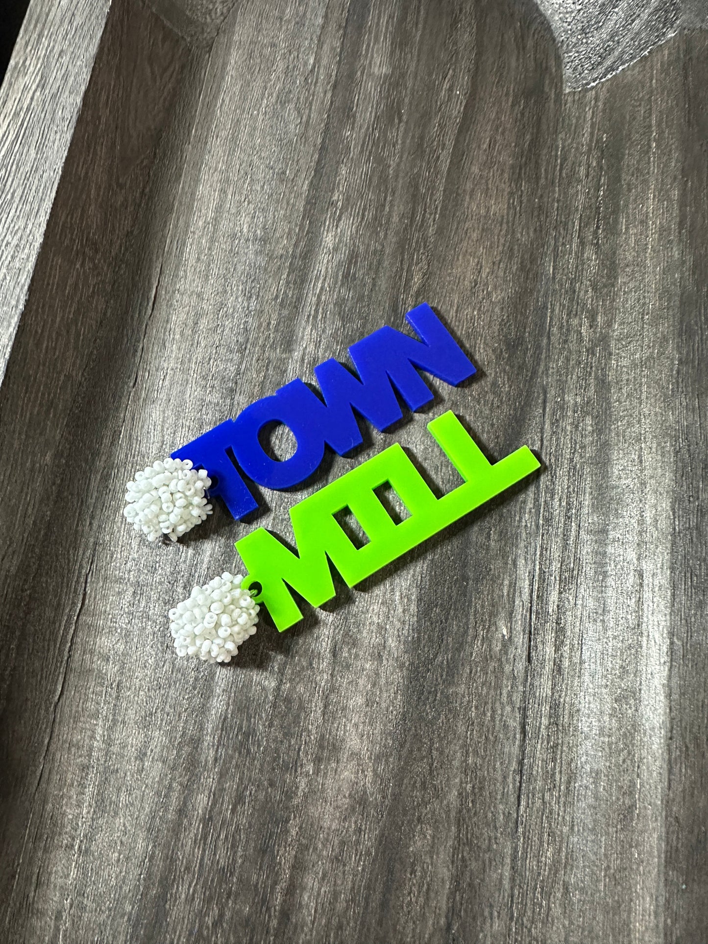 Mill Town Spirit Earrings - School Spirit - Baseball Earrings - Baseball Season