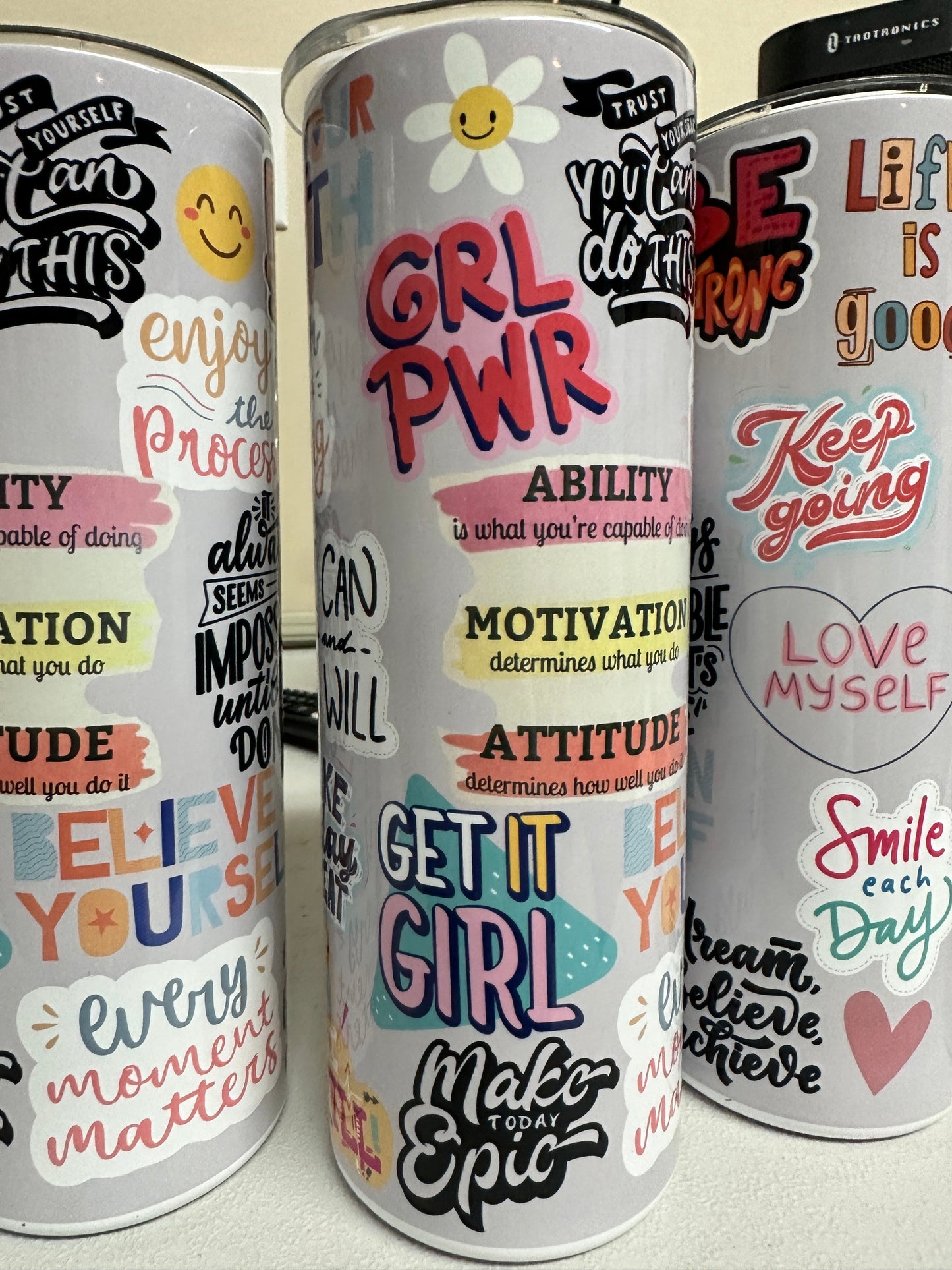 Girl Power Motivational Tumbler