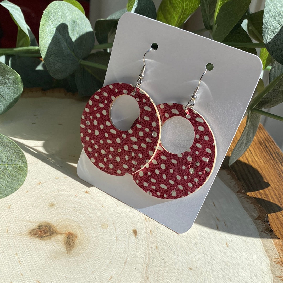 Red & White Polka Dot Circles