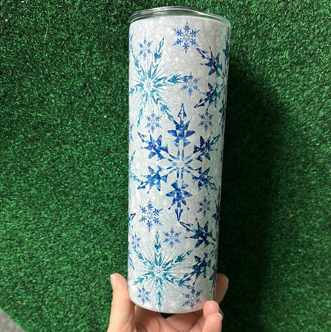 Glitter Snowflakes 20oz Tumbler