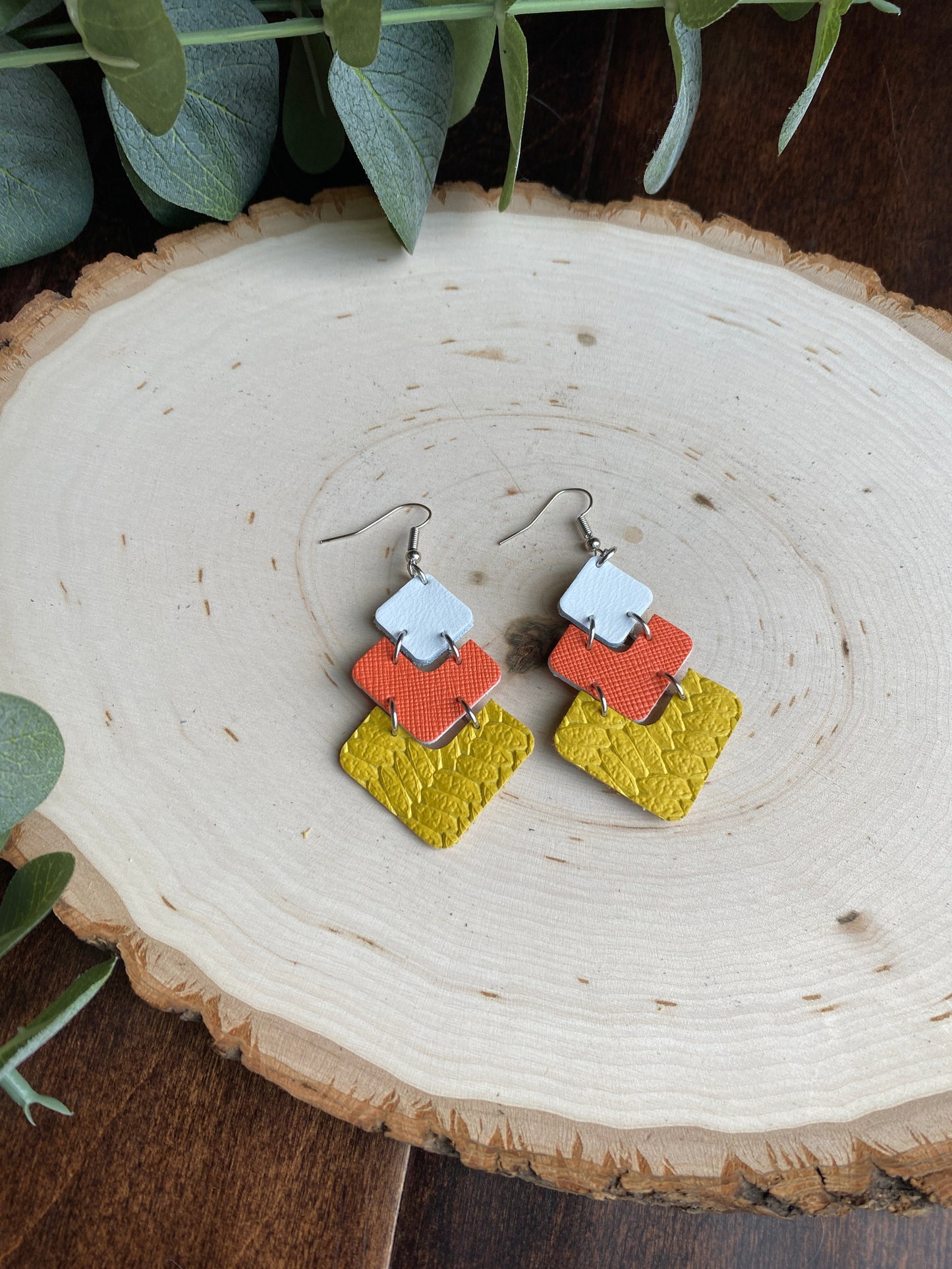 Candy Corn Dangle Earrings