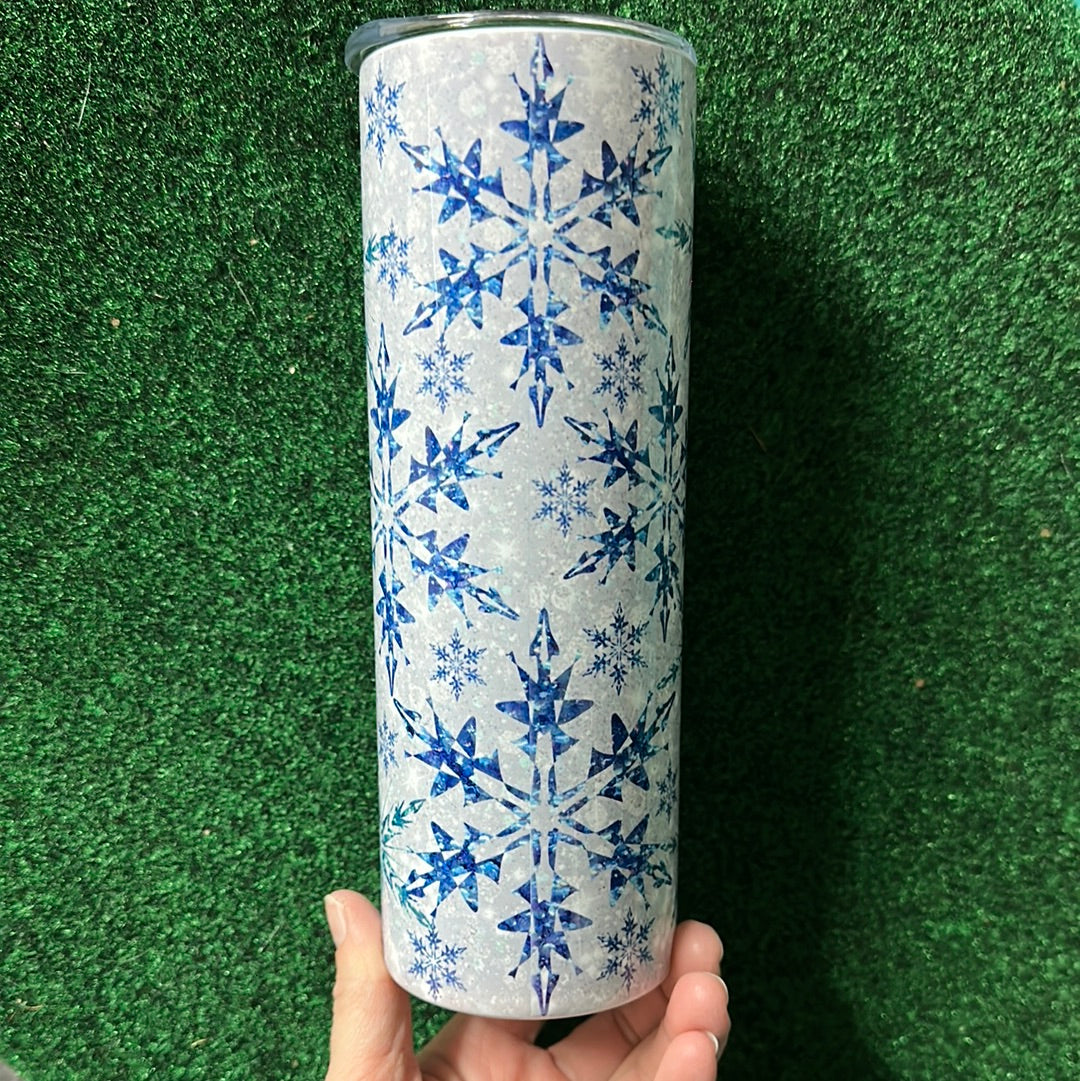 Glitter Snowflakes 20oz Tumbler