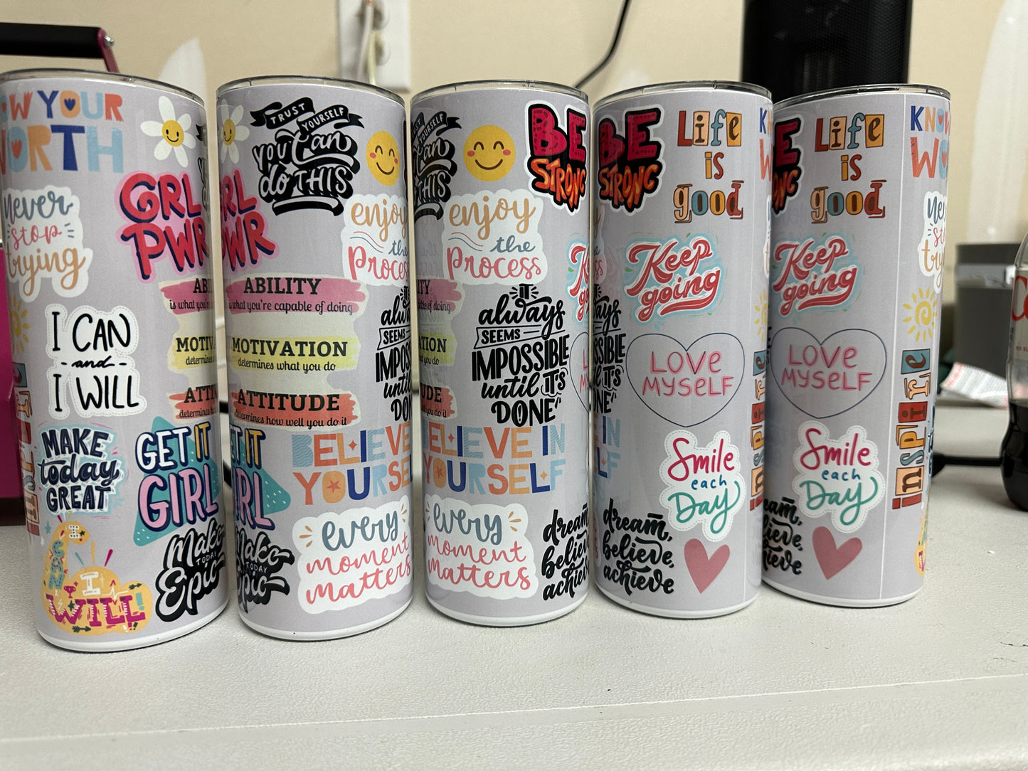 Girl Power Motivational Tumbler