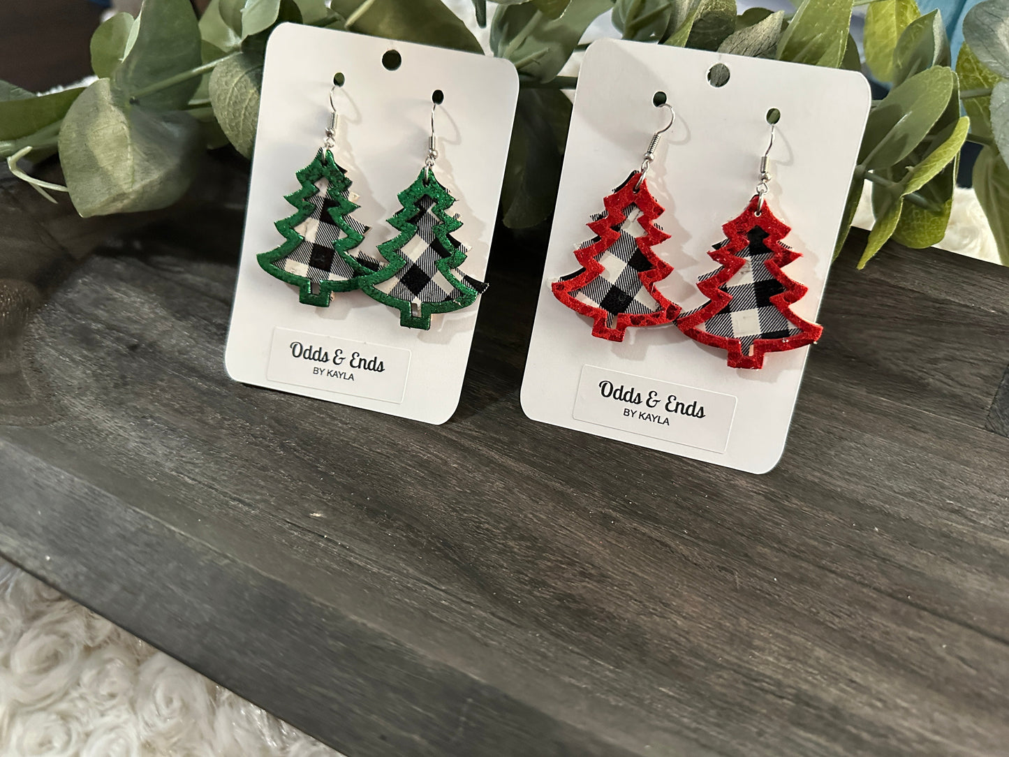 Buffalo Plaid Christmas Trees - Red or Green