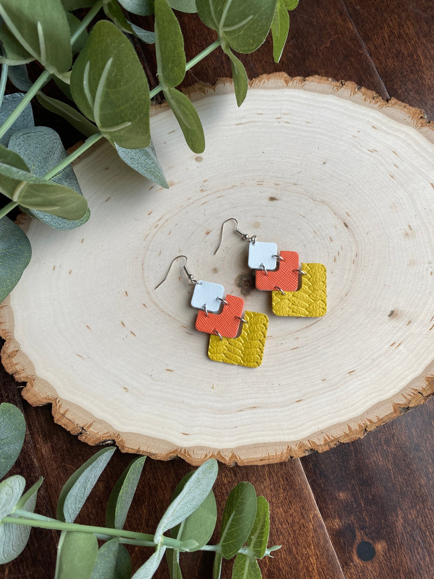 Candy Corn Dangle Earrings