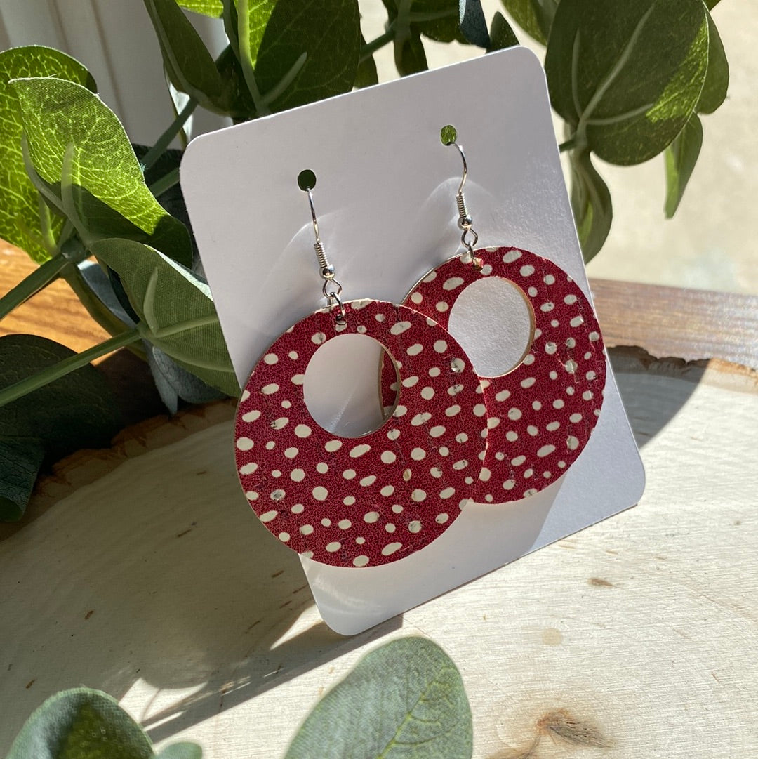 Red & White Polka Dot Circles