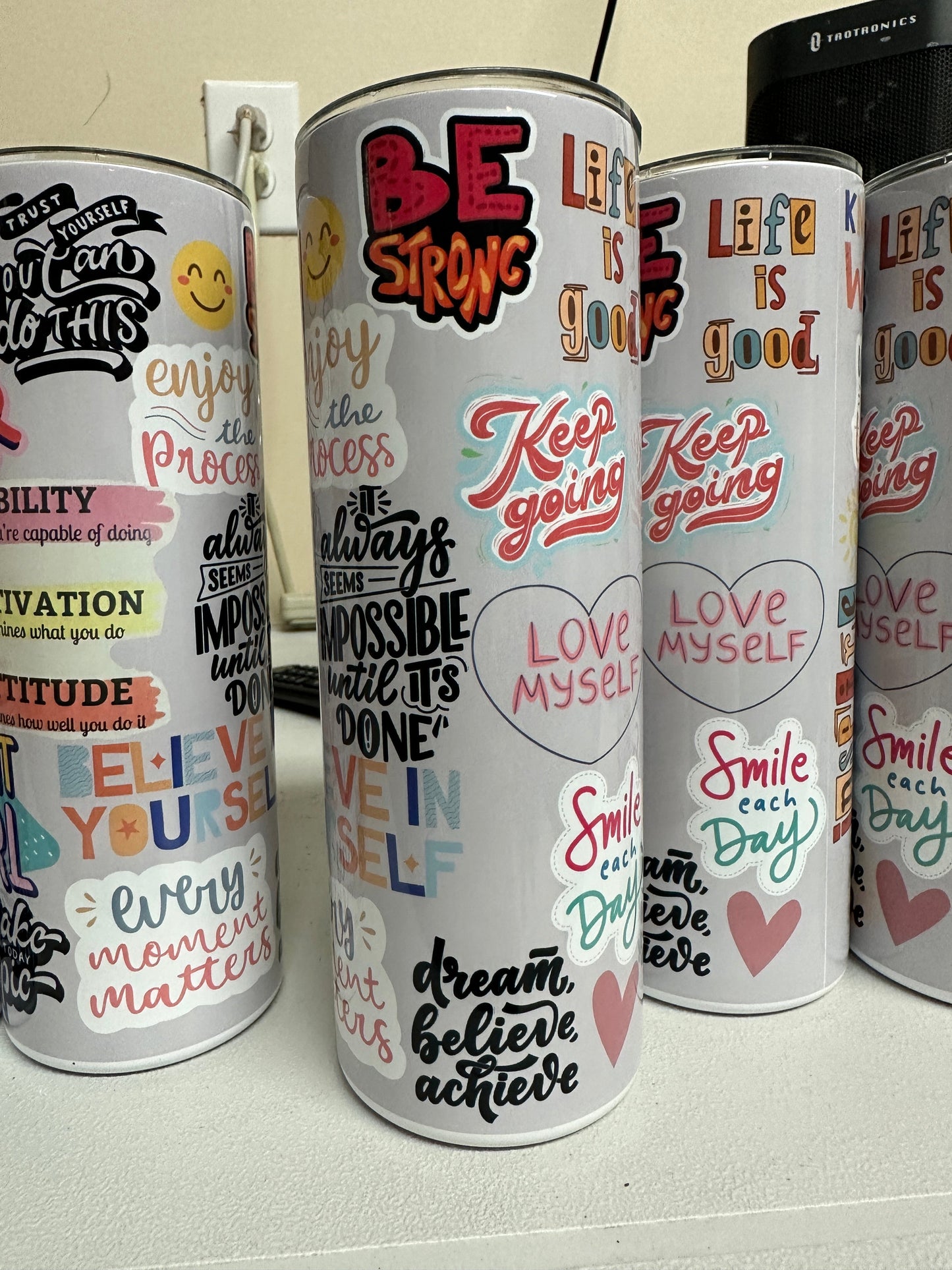 Girl Power Motivational Tumbler