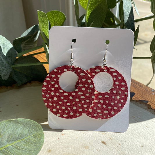 Red & White Polka Dot Circles