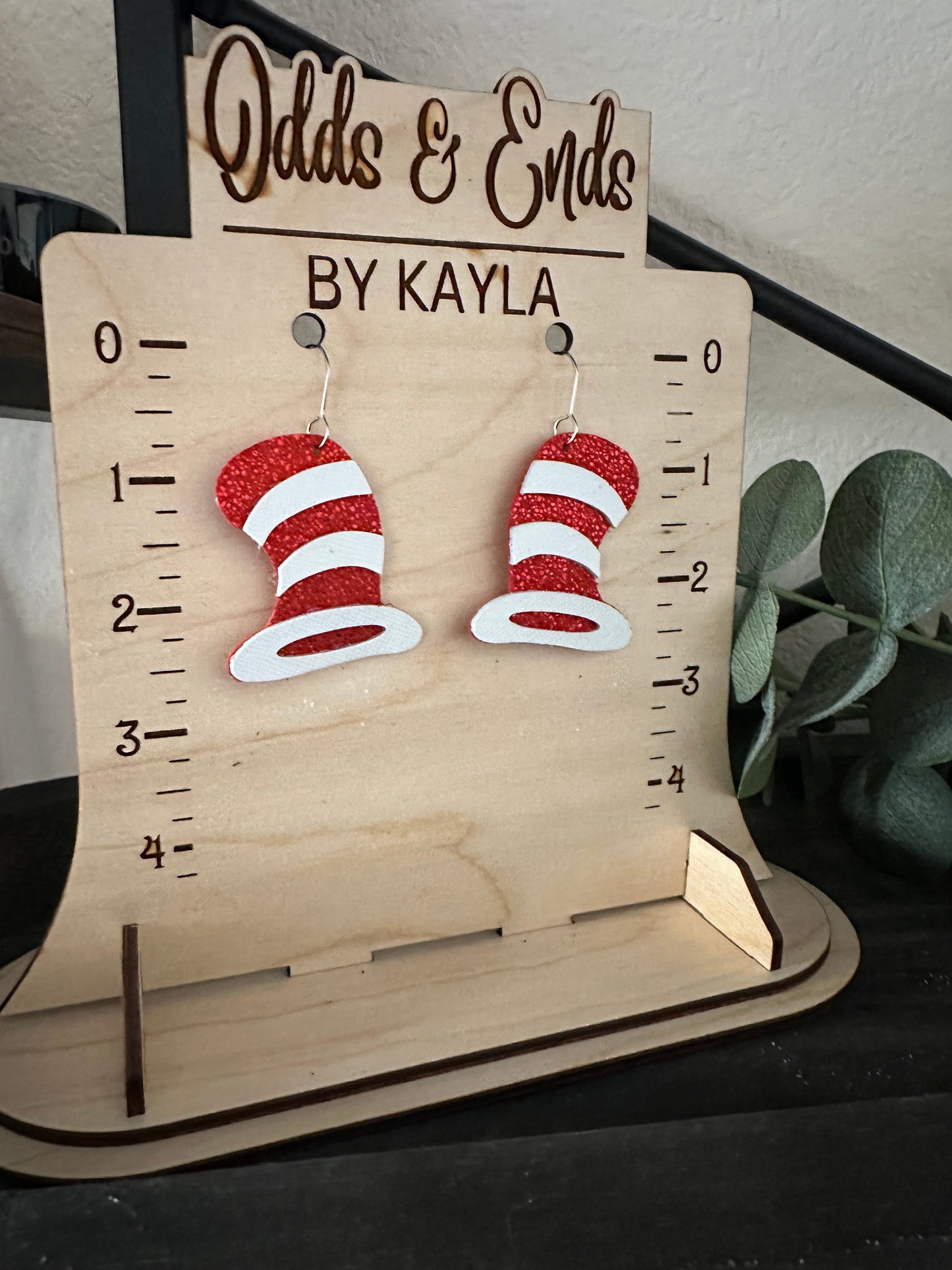 Hat Earrings | Read Across America | Cat Hat School Earrings