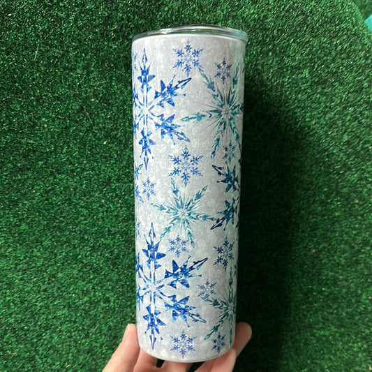 Glitter Snowflakes 20oz Tumbler