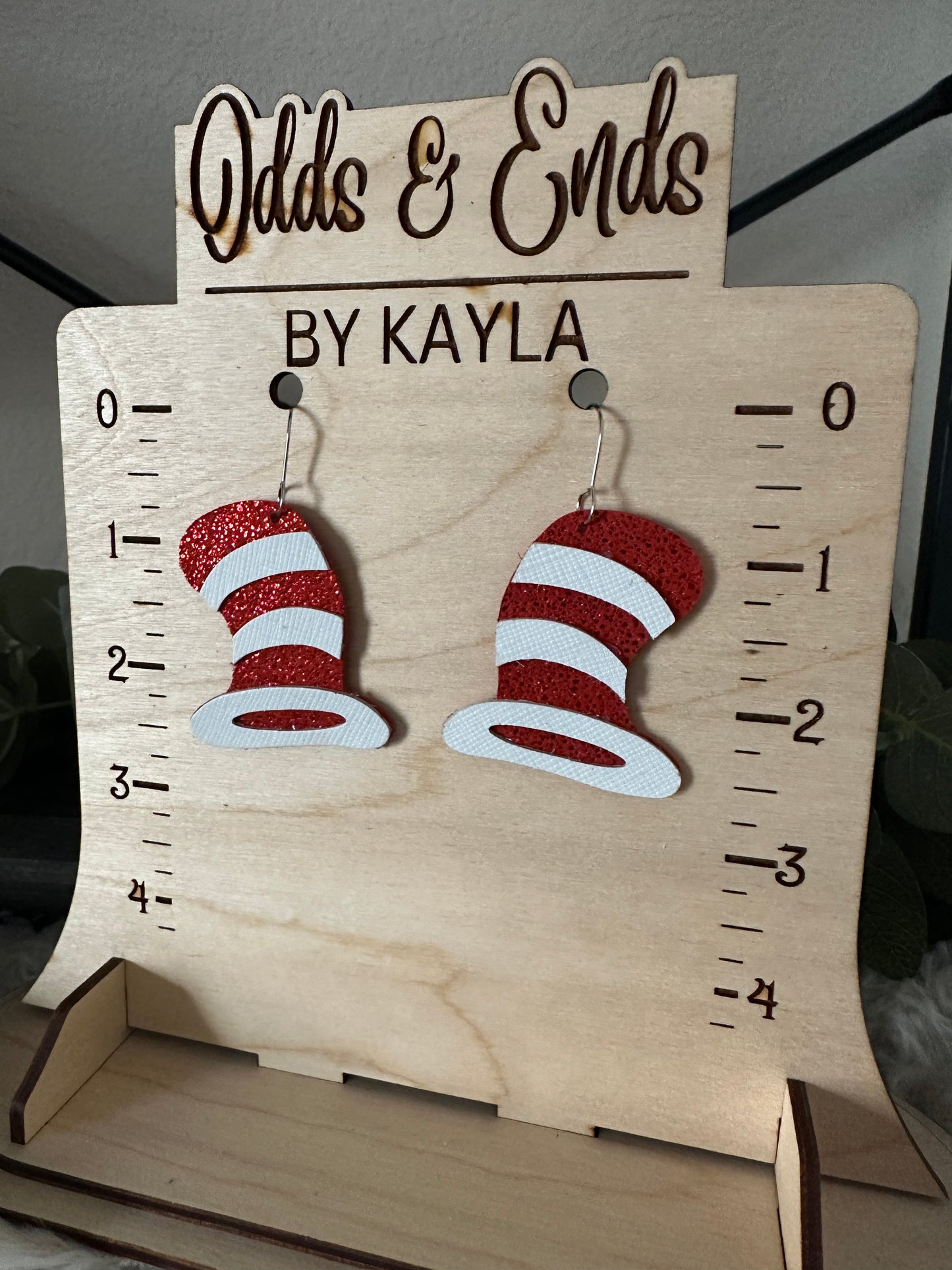 Hat Earrings | Read Across America | Cat Hat School Earrings