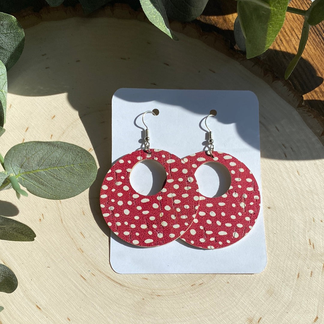 Red & White Polka Dot Circles