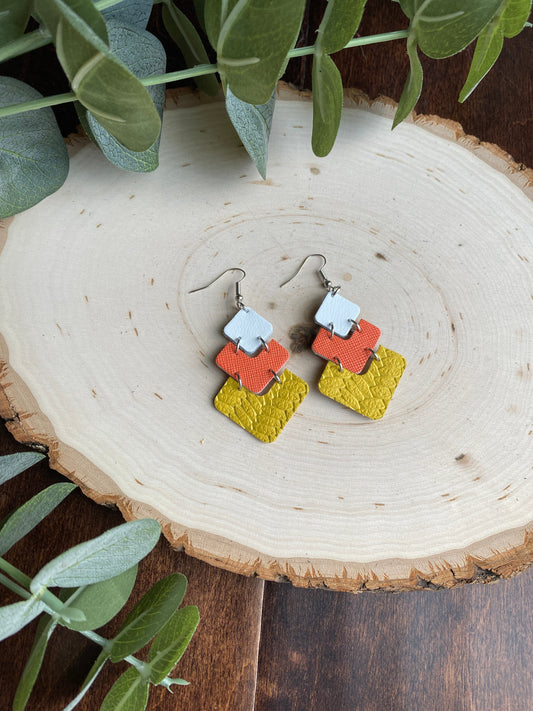 Candy Corn Dangle Earrings