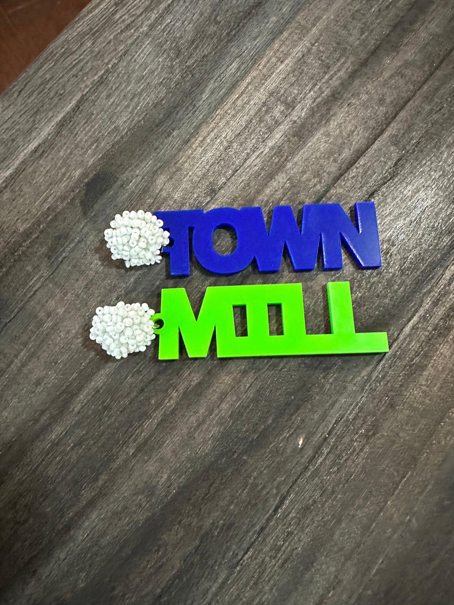 Mill Town Spirit Earrings - School Spirit - Baseball Earrings - Baseball Season